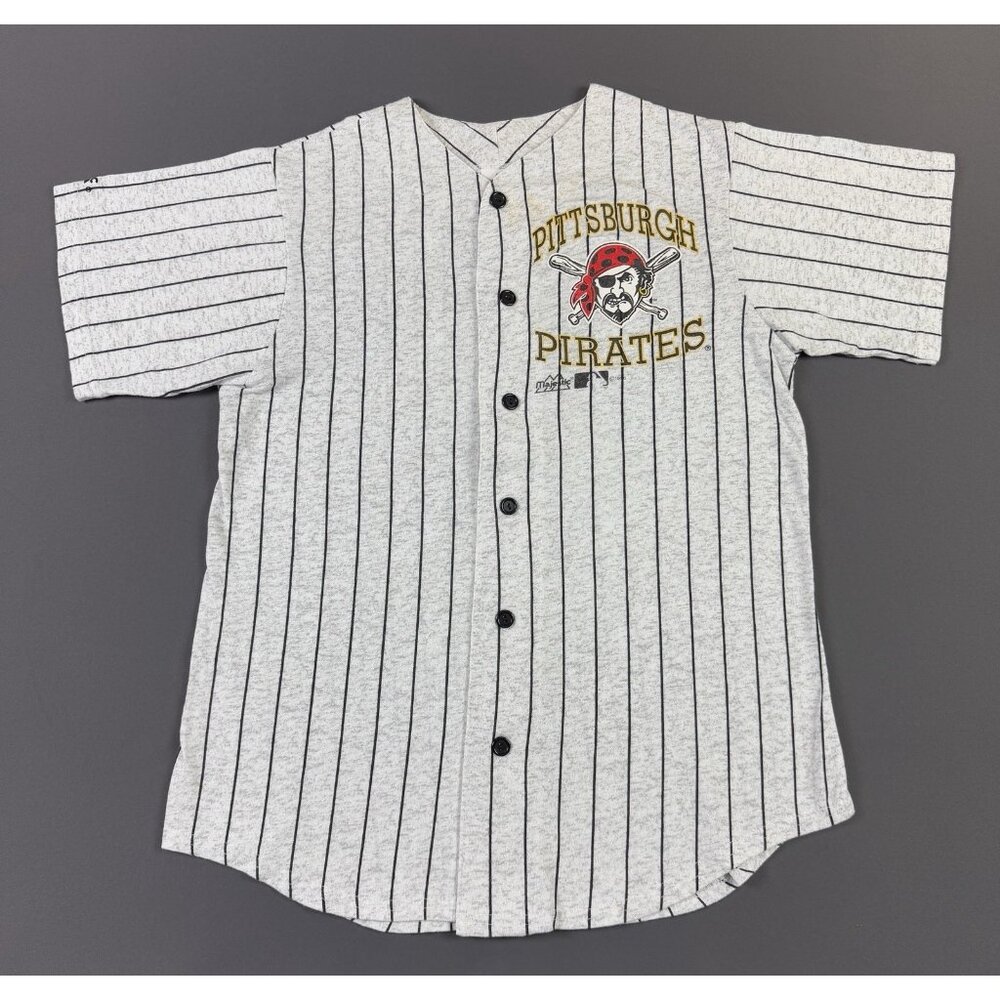 Vintage 1996 Pittsburgh Pirates Baseball Pin Stripe Jersey MLB Rare USA Made Art